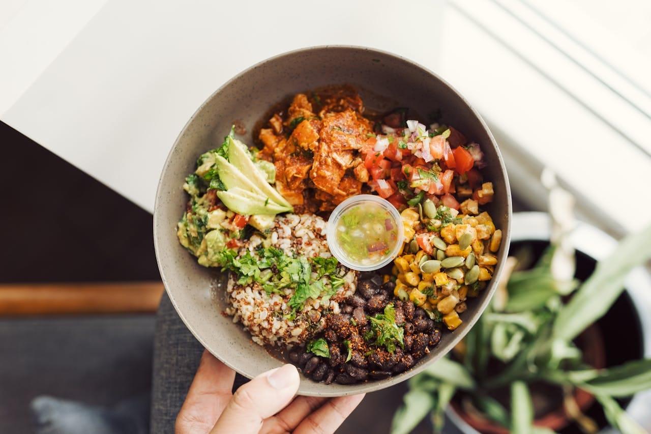 Mediterranean Quinoa Bowl with Fresh Veggies and Feta